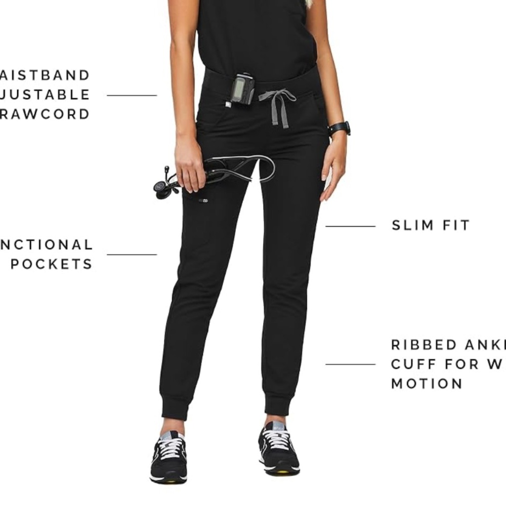 FIGS Black Jogger SCRUB Pants